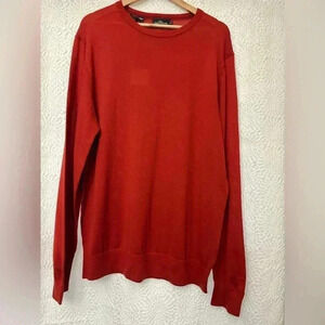 RODD & GUNN Hillend 100% Merino Wool Crew Neck Sweater color Bordeaux Rust XXL